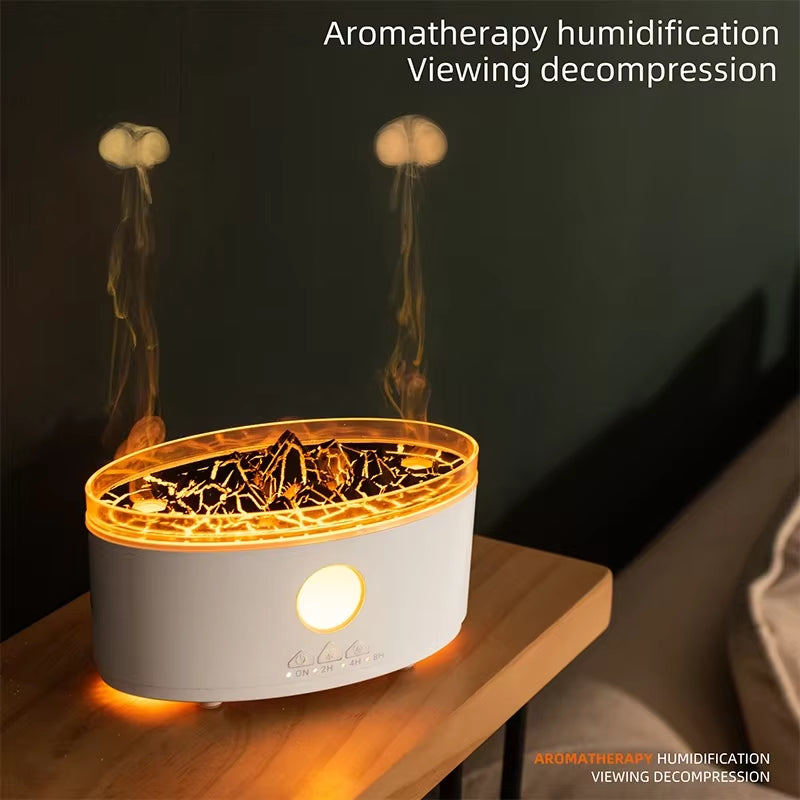 Multi-Color Aromatherapy Volcano Flame Lamp