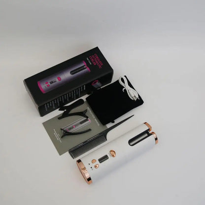 CORDLESS PORTABLE AUTOMATIC HAIR CURLER