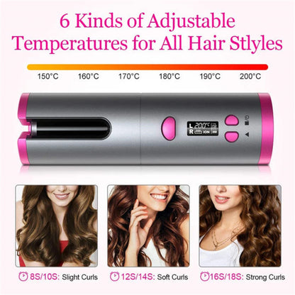 CORDLESS PORTABLE AUTOMATIC HAIR CURLER