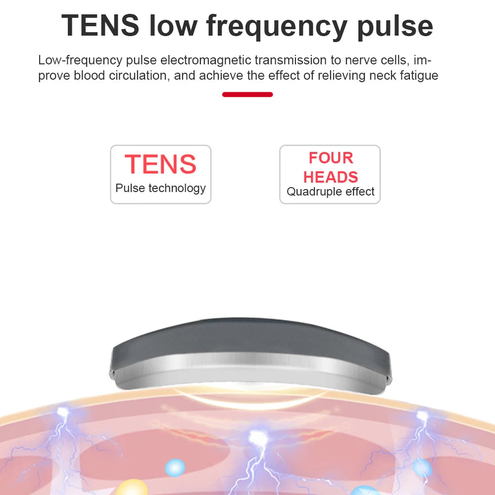 Electric Neck and Shoulder Pulse Massager 6 Mode 9 Levels 