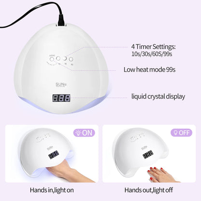 Mini Nail Dryer Machine Portable 24 UV Manicure Lamp