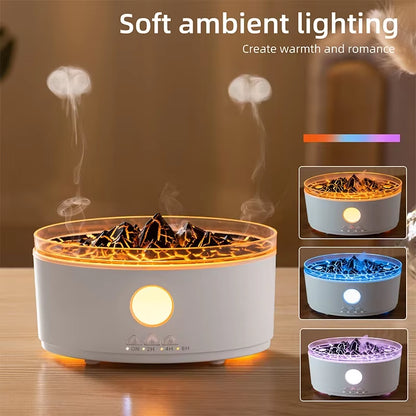 Multi-Color Aromatherapy Volcano Flame Lamp