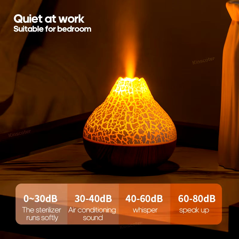  300ML Volcano Mist Diffuser – Air Purifier & Freshener with 7-Color LED Night Light